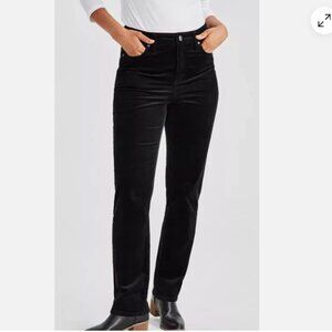 Style and Co Black Women's Corduroy Straight Leg Mid Rise Size 4 1970s